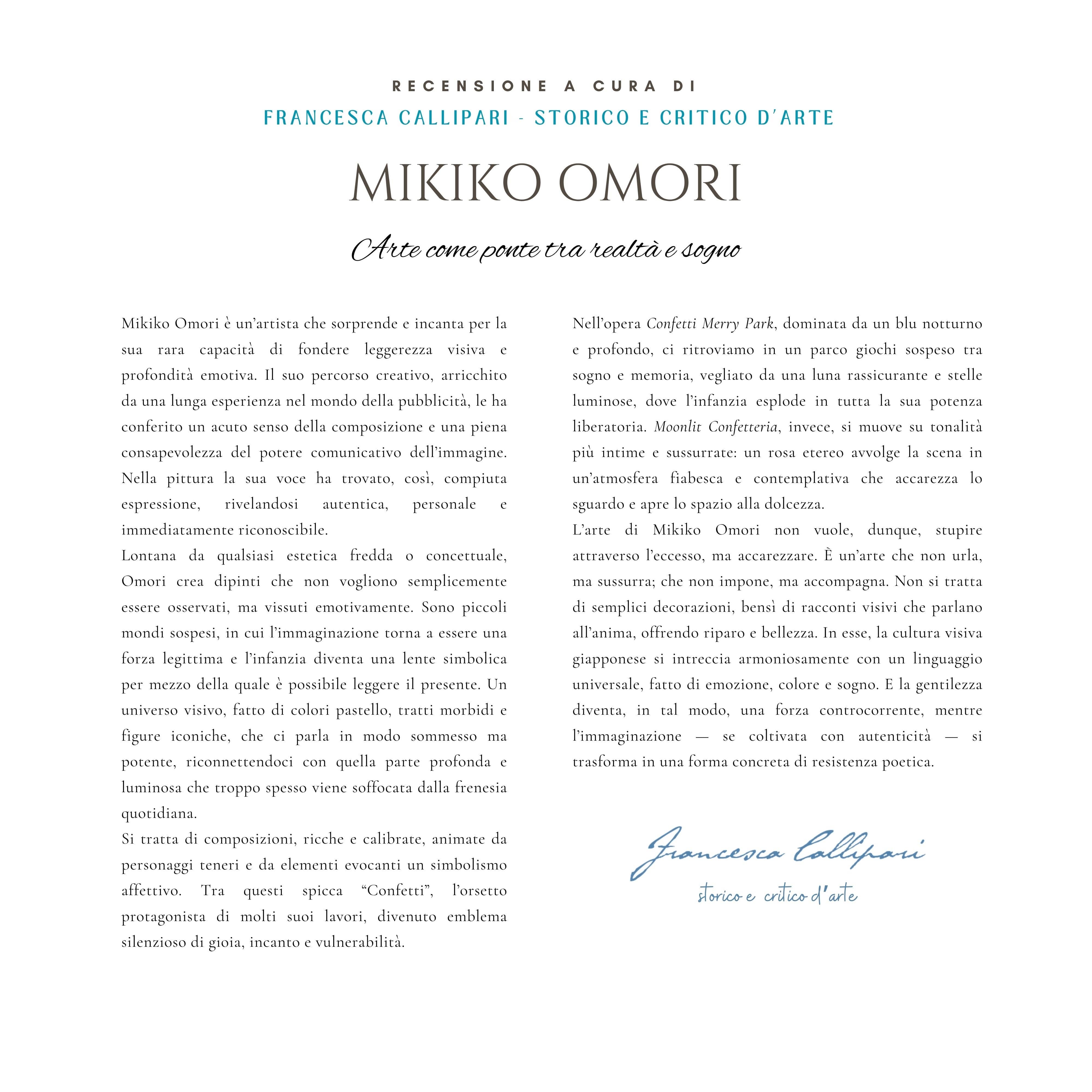 美術評論家アートキュレーター・Francesca Callipariからレビュー