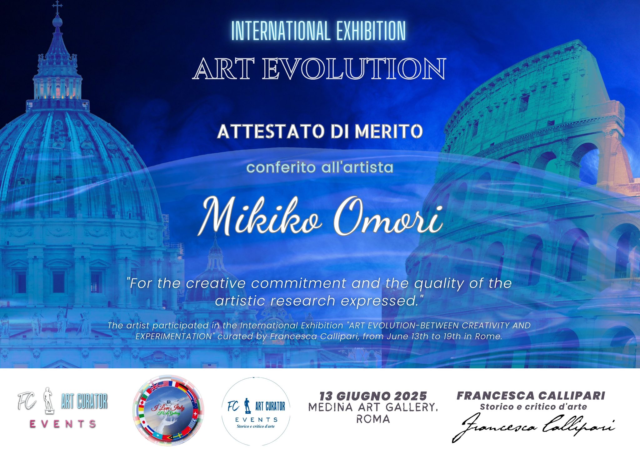 イタリア・ローマ展覧会『Art Evolution』